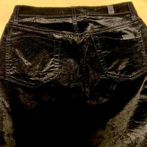 7 For All Mankind Black Velvet Straight Leg Pant size 26